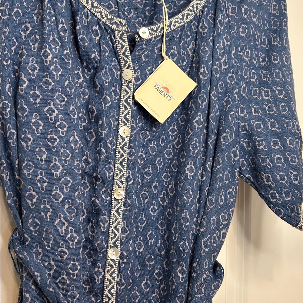 Faherty Linen Dress - Picture 4 of 7